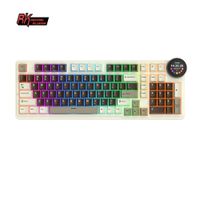 teclado mecanico inalambrico royal kludge rk n99 98 teclas keycaps pbt gasket rgb tri-modo bluetooth teclado gamer con pantalla