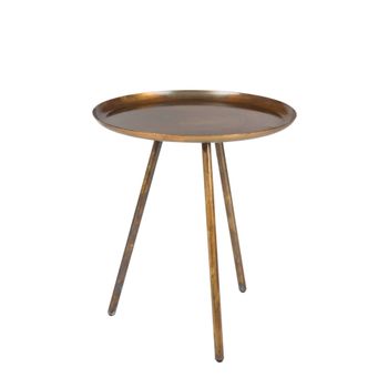Mesa auxiliar de metal cobre