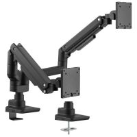 equip 650182 soporte monitor de mesa heavy-duty 2 pantallas 17-35 20kg por pantalla negro