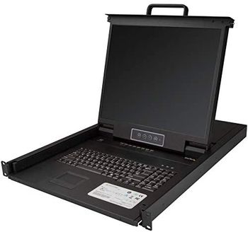 StarTech.com Consola KVM de 8 puertos para Montaje en Rack - Teclado QWERTY - con Cables de 1,8m - Conmutador KVM con Monitor LCD de 19