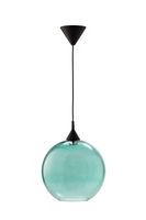 lampara colgante vidrio verde agua pausa e27 o30 cm