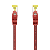 aisens cable de red latiguillo rj45 lszh cat7 600 mhz sftp pimf awg26 rojo 25 cm