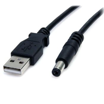 Cable Adaptador USB A Macho a Conector Barrel Tipo M 5,5mm 5V DC 2m StarTech