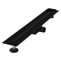 canal de ducha 70cm 2en1 alicatable acero inoxidable negro luxebath