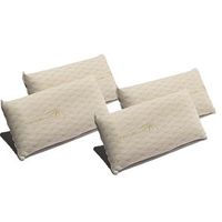 pack 4 almohadas visco natur care 150 cm firmeza media - nucleo de viscoelastica - desenfundable - color beige