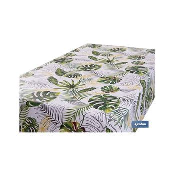 Rollo De Hule Impermeable Con Estampado De Hojas Amazónicas 140cm X 25m Fabricado En Pvc Y Polipropileno