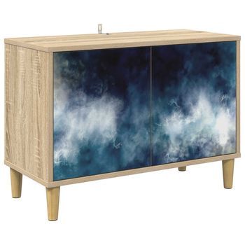 Mueble De Tv Raalte 69 X 33 X 50 Cm Sonoma Madera De Ingeniería Vidaxl