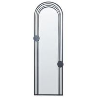 espejo de pared decorativo de estilo glamuroso 45 x 146 cm en color negro ajain