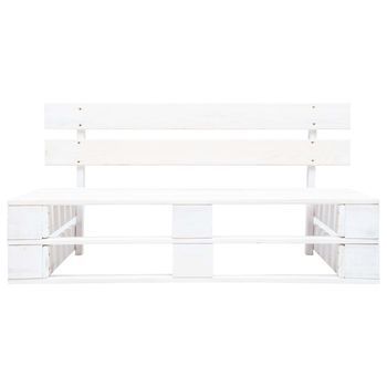 Banco De Palés Para Jardín | Banco De Exterior | Silla De Jardín Madera Blanco