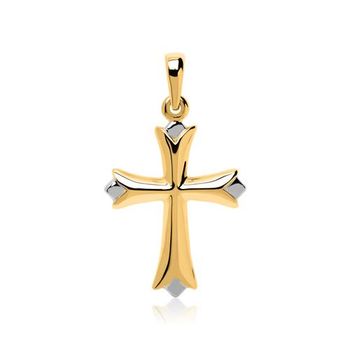 Colgante de cruz en oro 8 quilates