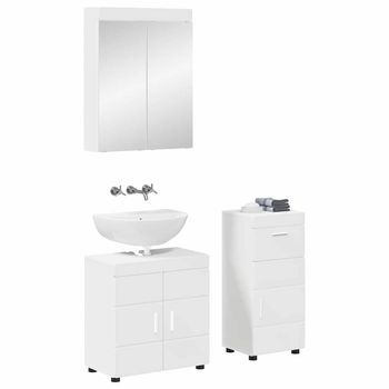 Juego De Muebles De Baño | Armario De Baño Tulum 3 Piezas 60 X 34 X 63 Cm