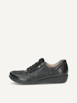 CAPRICE Sneaker, black, made of Leather and synthetic with Wedge heel, Size 36