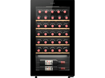 Vinoteca - Candy CWC034 DiVino Estático, Temperatura 5º 20º, 34 botellas, Iluminación LED, Wi-Fi, Negro