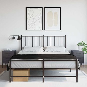 Pack De 2 Mesitas De Noche - Mueble Para Dormitorio - Acero - Gris Antracita (36x39x50.5cm)