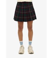 superdry para mujer w7210169a falda mini plisada a cuadros verde s casual poliester