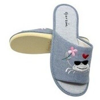 Garzon Pantuflas Ir por casa señora p427.119 azul para mujer
