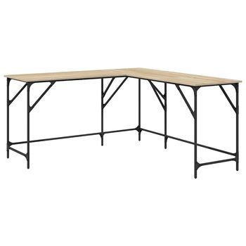 Escritorio Madera De Ingeniería Roble Sonoma 149x149x75 Cm
