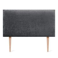 dhome cabecero de lana natural 80x105cm con patas camas 8090 - gris oscuro