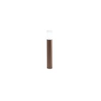 lampo - baliza de jardin con bombilla e27 ip54 h 60 cm metal pintado cristal satinado baliza de exterior - perenz - corten