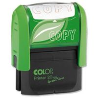 colop word stamp green line copy red