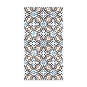 Panorama Alfombra Vinílica Hidráulico Oriental Azul 80x250 Cm