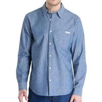 calvin klein jeans camisa manga larga chambray para hombre