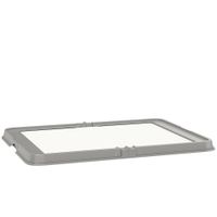 pawhut inodoro para perros plegable 86x62 cm bandeja sanitaria perros entrenamiento 3 almohadillas pies antideslizantes gris