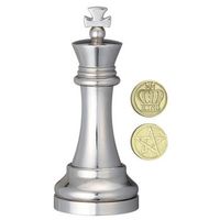 cast chessajedrez rey - plateado