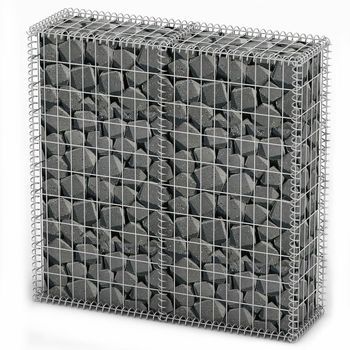 Cesta Para Muro De Gaviones | Gavión Para Piedras | Gavión Decorativo De Alambre Galvanizado 100x100x30cm Cfw357036