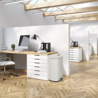 cubo de basura de acero de 50 litros beige