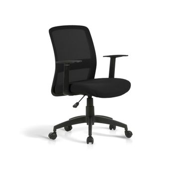 Silla de estudio altura regulable de tela negro 94x61x59 cm