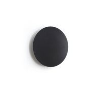 exo lighting - aplique de pared circular  ip20 led smd 9w  3000k negro
