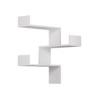 estanteria de esquina de pared con 3 estantes alt90 cm - blanco
