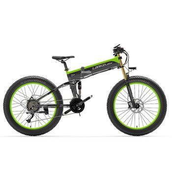 Bicicleta De Montaña Eléctrica Lankeleisi Xt750 Plus, Con Horquilla Grande Y Neumáticos Anchos (fat Tire) — Verde