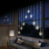 339 led snowflake light curtain - warm white