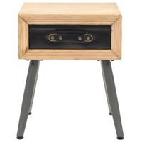 mesita de noche  mesa auxiliar  mesilla de madera maciza de abeto 43x38x50 cm