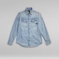 g-star raw camisa manga larga d23616-d252 slim denim-g342 sun faded blue mist para hombre