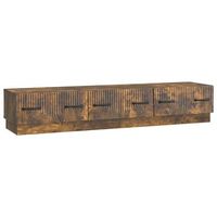 mueble de tv con cajon roble ahumado 147 x 345 x 27 cm vidaxl
