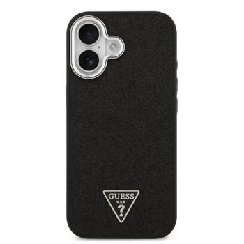 Guess Funda Para Iphone 17 – Carcasa De Polipiel Negra Con Purpurina Y Magsafe, Diseño Elegante Y Ajuste Preciso