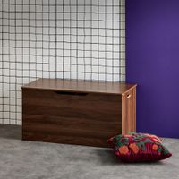 banco arcon fin de cama decoracion en madera de nogal