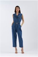 mono sin mangas en chambray medium blue