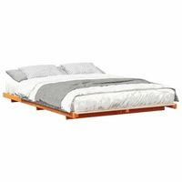 estructura de cama marron cera 140 x 220 cm vidaxl