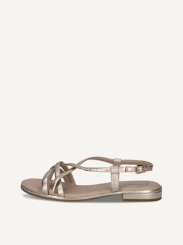 CAPRICE Sandal, gold, made of Leather with Block heel, Size 38