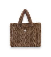 guess para mujer w6bz14w4361 bolso ilde de pelo sintetico trenzado marron osfa casual poliester
