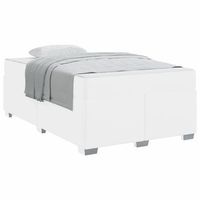 estructura de cama blanco 120 x 200 cm cuero sintetico