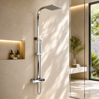 columna de ducha - con grifo termostatico - sterling cromado