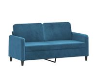 vidaxl sofa de 2 plazas terciopelo azul 140 cm
