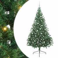 arbol de navidad artificial preiluminado verde 240 cm pvc