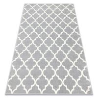alfombra bcf morad trelis espaldera marroqui - gris claro 200x300 cm