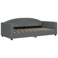 cama para adulto  cama individual  sofa cama tela gris oscuro 90x190 cm